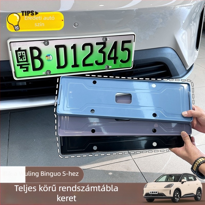 Wuling Bingo S rendszámkeret, teljes körű kialakítás, ABS anyag, kompatibilis a Wuling Bingo S-sel