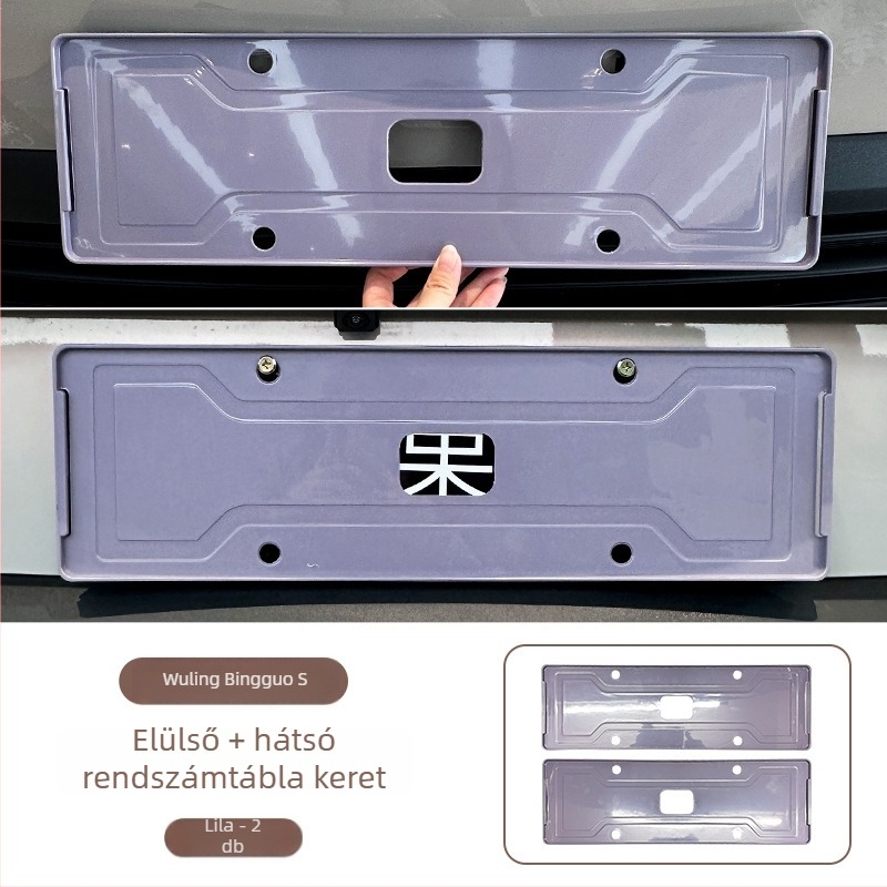 Wuling Bingo S rendszámkeret, teljes körű kialakítás, ABS anyag, kompatibilis a Wuling Bingo S-sel