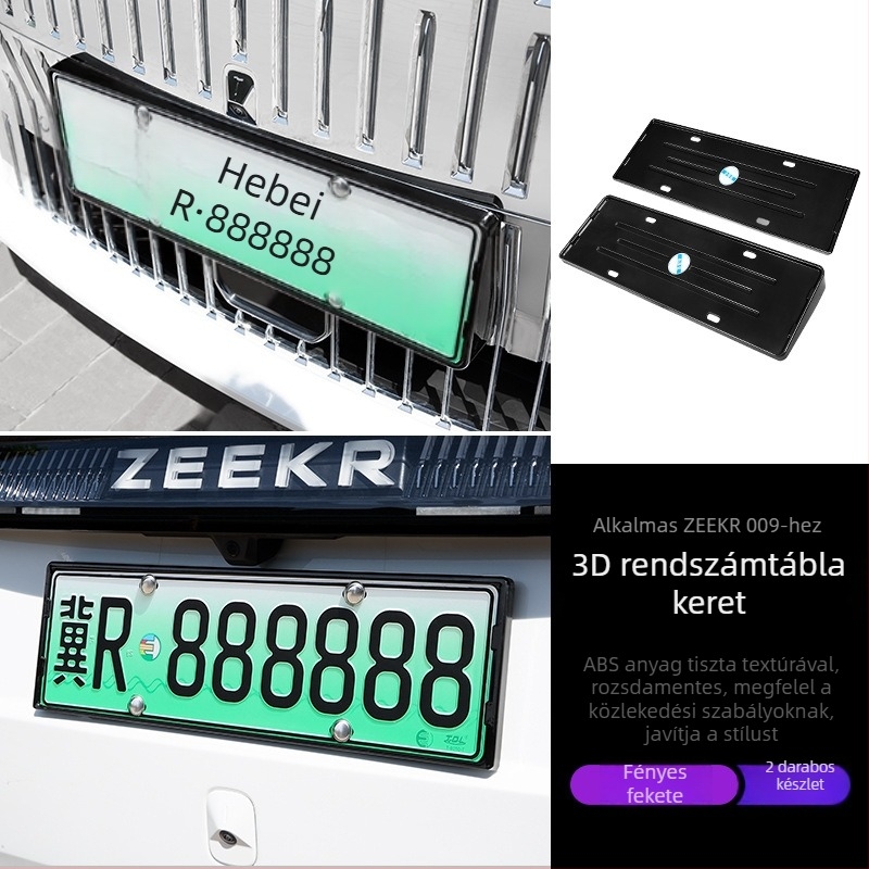 Rendszámtábla keret Zeekr 001/007/X-hez (2021–2024), műanyag, Tengyun