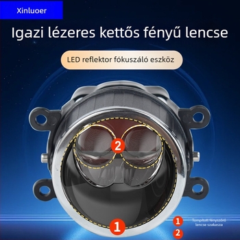 Teherautókhoz tervezett ultranagy fényerejű LED spotlámpa kettős lencsével, hosszú hatótávolságú külső ködlámpa