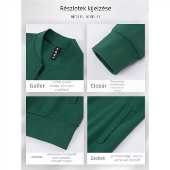 Kardigán-stílusú fleece-bélelt pulóver, álló gallérral és hosszú ujjú