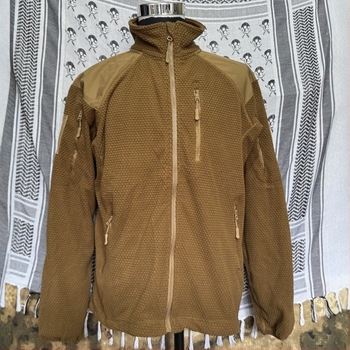 Grid mintás fleece kapucnis dzseki kültéri sportokra, állig felálló gallérral, uniszex, Helicon stílus