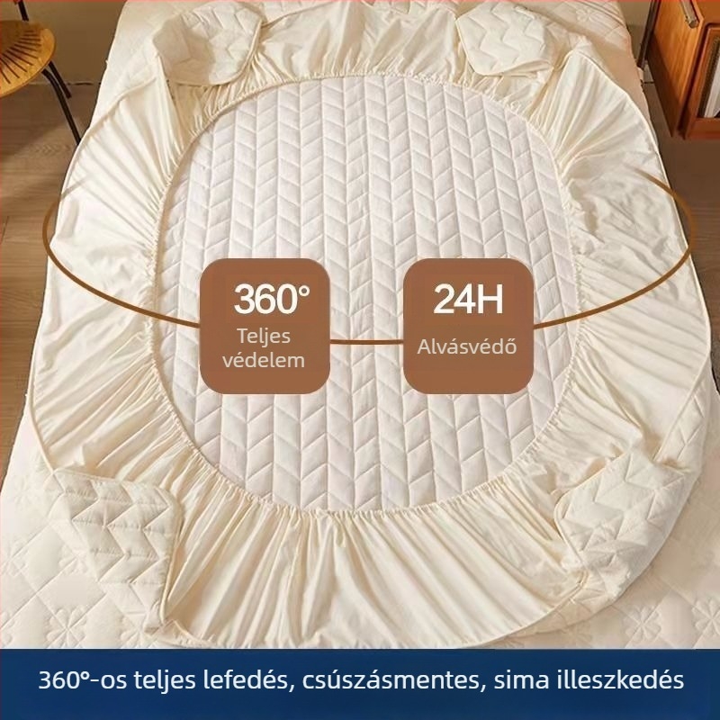Unique ágytakaró – poliészter, twill szövet, reaktív nyomtatás és színezés, egyszínű minta