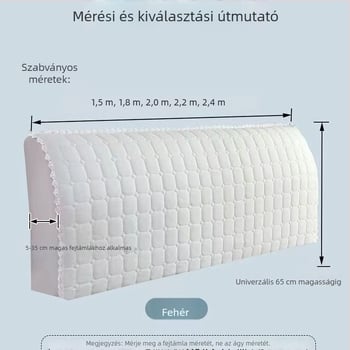 Gumis, vastag, puha bőrtámla-huzat faágyhoz — univerzális, egyszerű és modern stílusú teljes lefedés