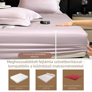 Mosható pamut gumis lepedő 1,8 m ágyhoz, egyszínű, könnyű luxus