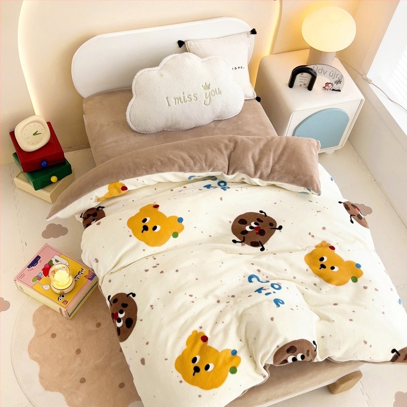 Gyerekeknek paplanhuzat - Geometriai és mesefigurás mintázat, reaktív nyomtatás, 300–500 g