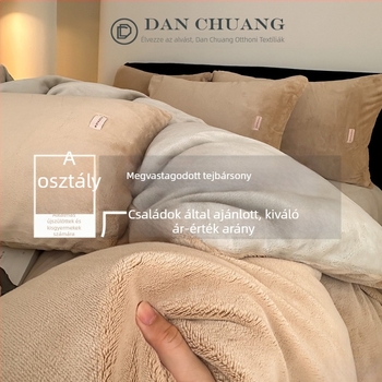 Ősz–tél új A-osztály minimalist tejbarsony ágyneműkészlet, négy darabos, vastag és meleg
