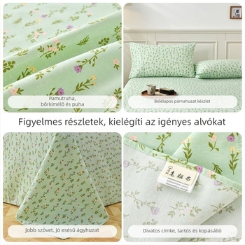 100% pamut csíkos ágyneműhuzat készlet — jacquard és sima szövés, reaktív nyomtatás és festés, vidéki stílus