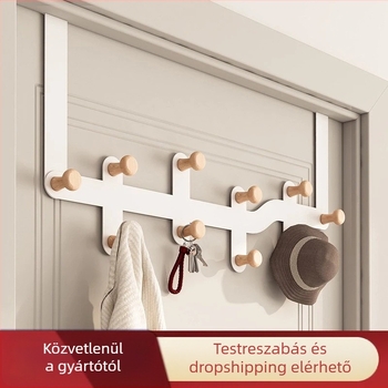 Fém ajtó mögötti több soros akasztó, 10 kg teherbírás, modern minimalista stílus