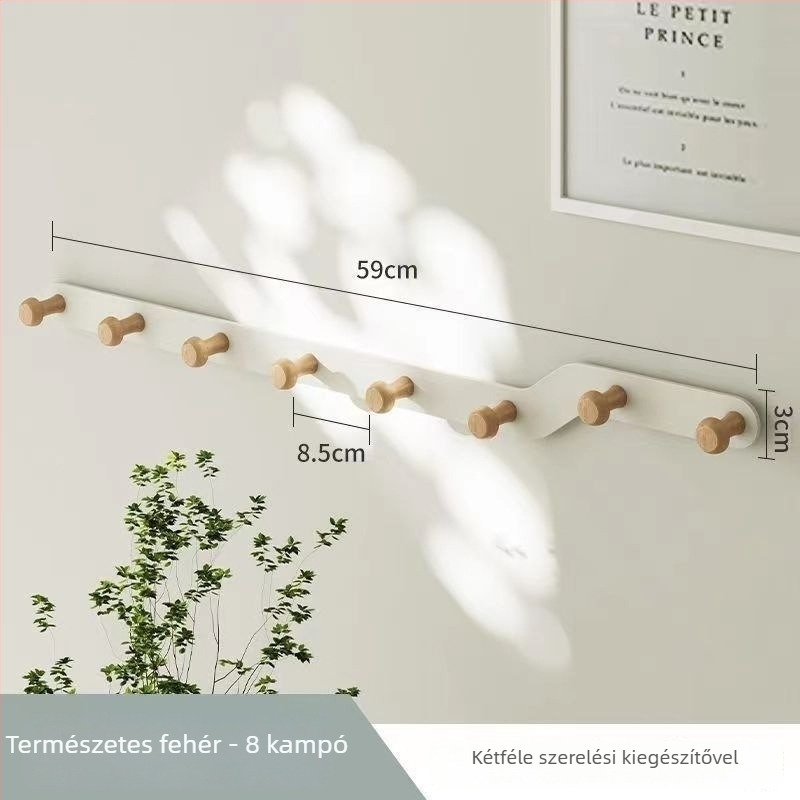 Fém ajtó mögötti több soros akasztó, 10 kg teherbírás, modern minimalista stílus