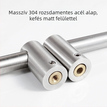 Konyhai falra szerelt edényfogó fogasokkal, 304 rozsdamentes acélból, csiszolt felület, modern minimalista stílus, tömege 412 g