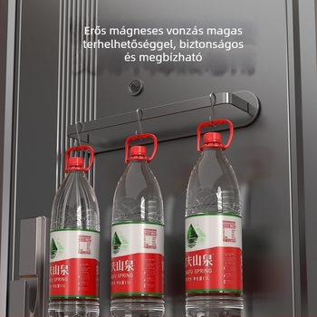 3-szintes mágneses papucs-tartó falra szerelhető, beépítés nélkül, szénacélból
