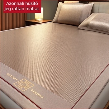 Matkészlet ice silk és rattan anyagból, összecsukható, modern minimalista stílus