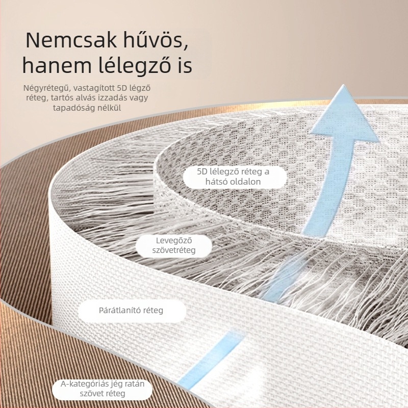 Matkészlet ice silk és rattan anyagból, összecsukható, modern minimalista stílus