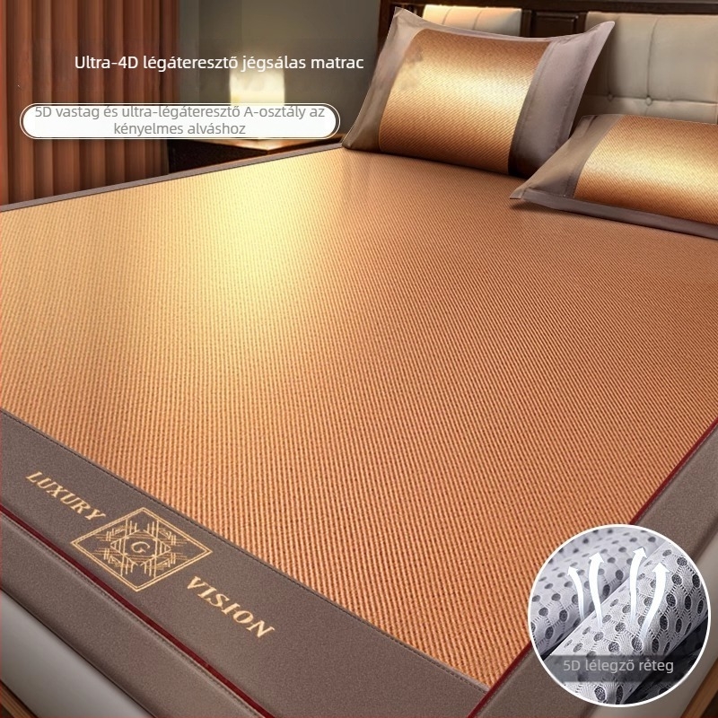 Matkészlet ice silk és rattan anyagból, összecsukható, modern minimalista stílus