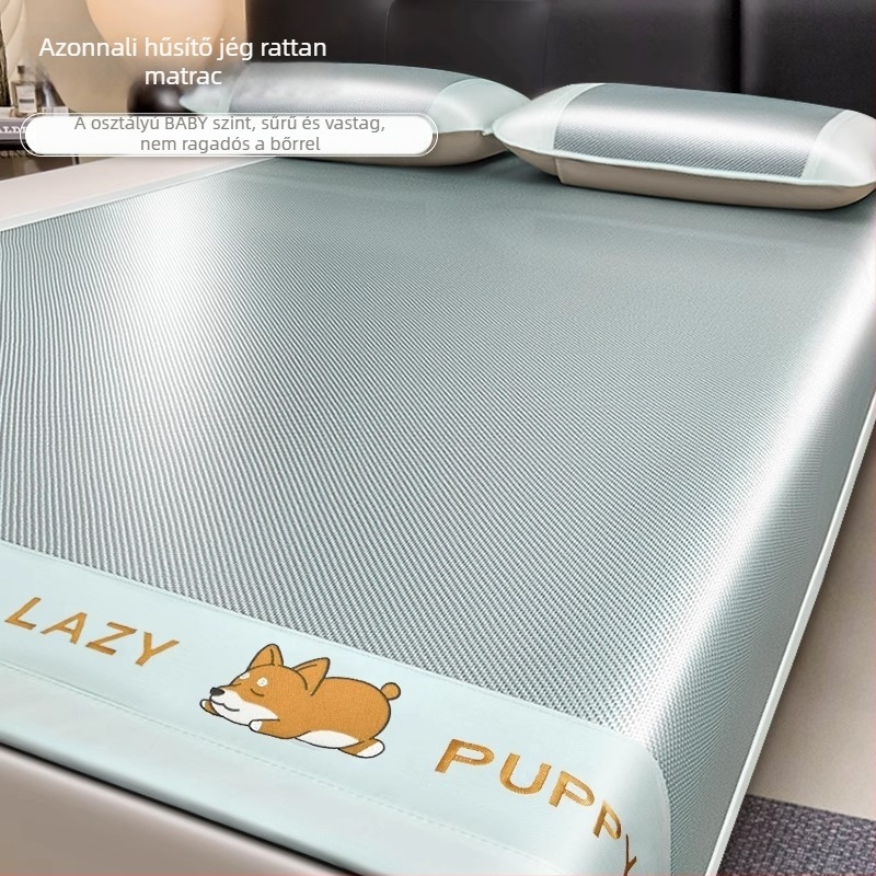 Matkészlet ice silk és rattan anyagból, összecsukható, modern minimalista stílus