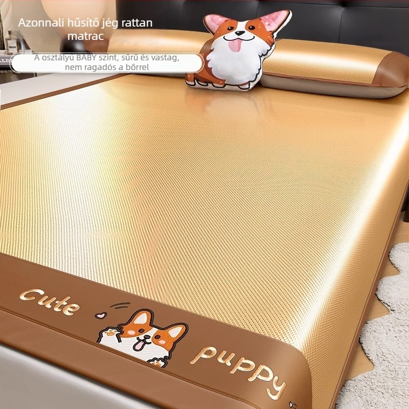 Matkészlet ice silk és rattan anyagból, összecsukható, modern minimalista stílus