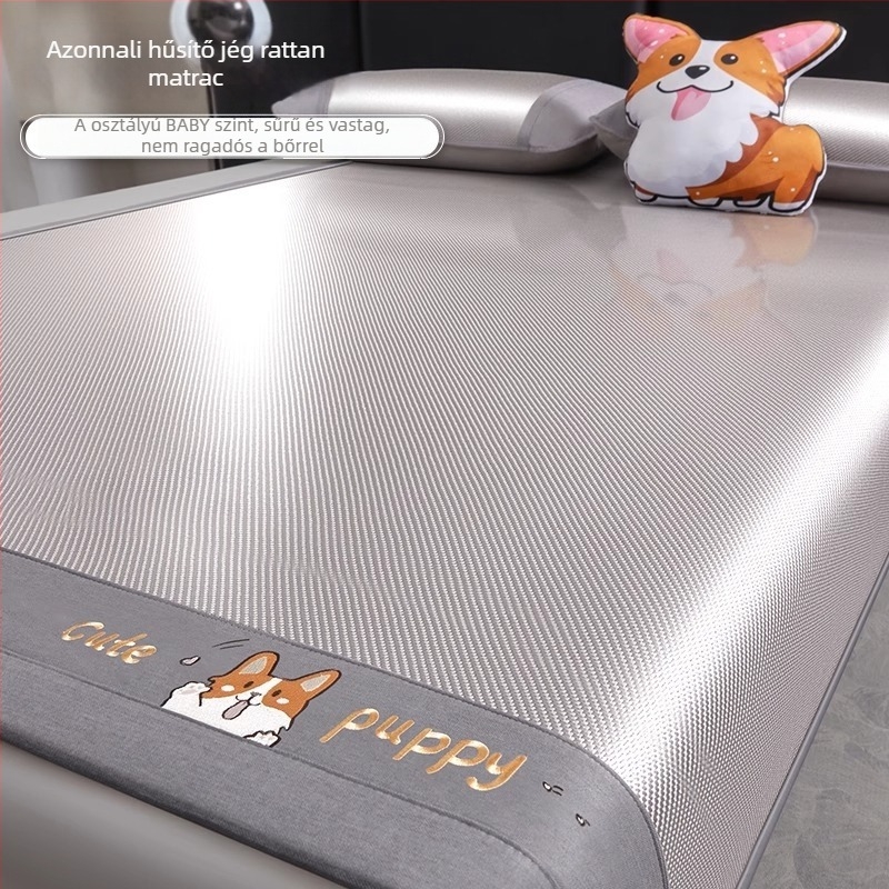 Matkészlet ice silk és rattan anyagból, összecsukható, modern minimalista stílus