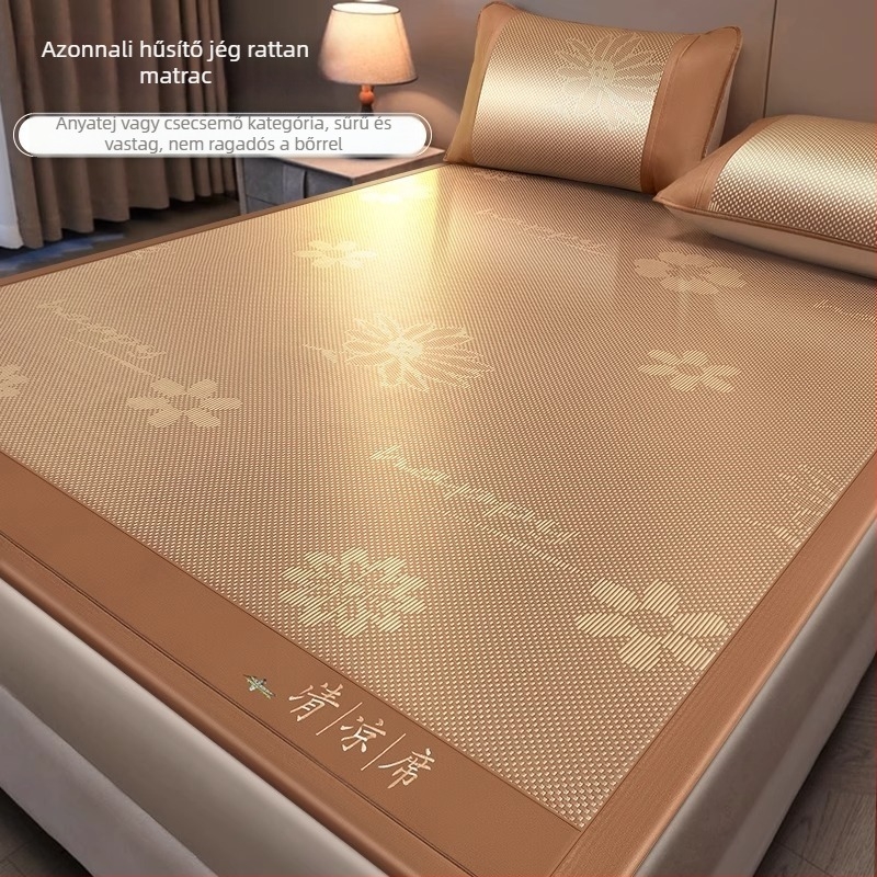 Matkészlet ice silk és rattan anyagból, összecsukható, modern minimalista stílus