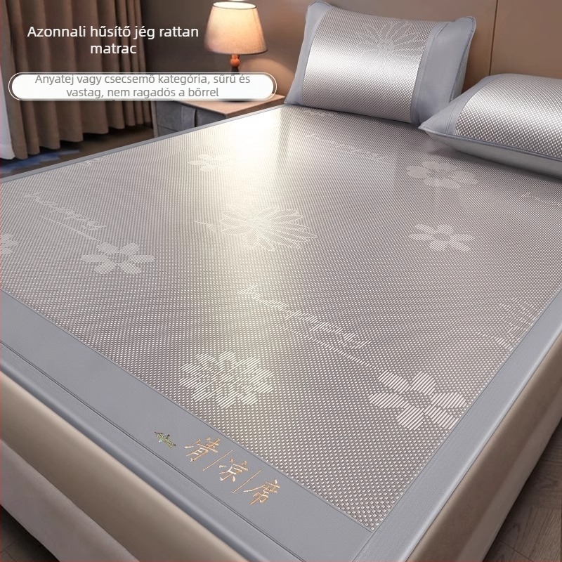 Matkészlet ice silk és rattan anyagból, összecsukható, modern minimalista stílus