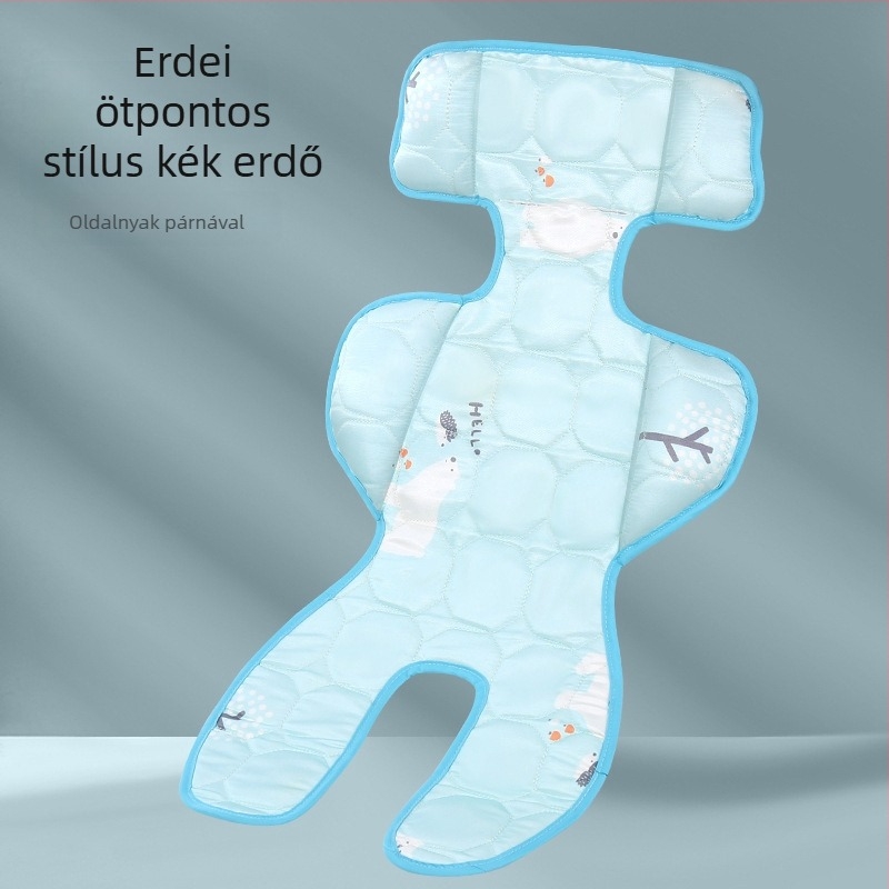Csecsemő kocsi hűtő párna – lélegző Ice Silk bevonat, bambusz rost, 1–2 évesek számára, matrac a babáknak