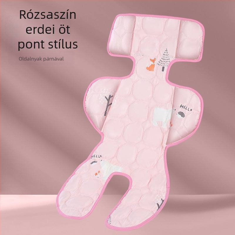 Csecsemő kocsi hűtő párna – lélegző Ice Silk bevonat, bambusz rost, 1–2 évesek számára, matrac a babáknak