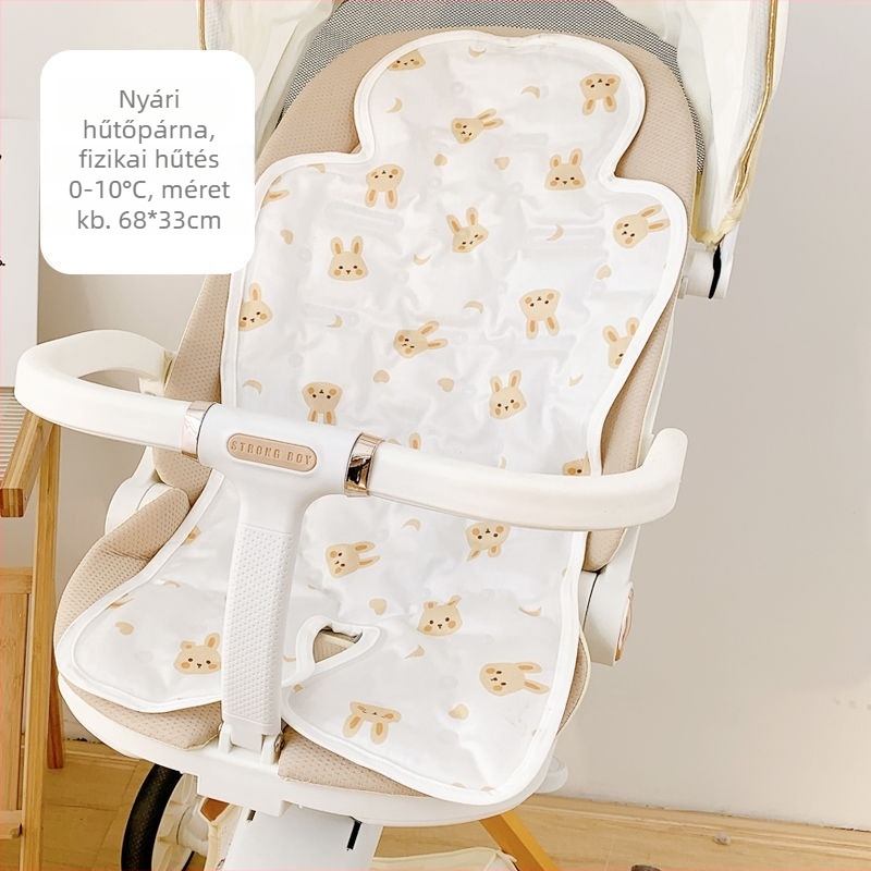 Csipkeszegélyes babakocsi matrac – pamutból készült párna a babának, minden évszakra