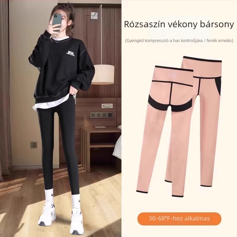 Magas derekú női jóga leggings, hasformázó és fenékemelő hatással, hosszú fazon, tavasz–ősz viselésre, 2026-os modell