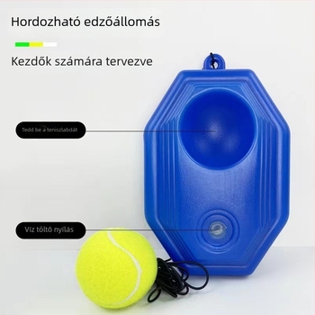 Boca tenisz visszacsatoló edző elasztikus damillal, hordozható, szintetikus rost, tartós, kezdőknek, logó nyomtatható, badminton és tenisz