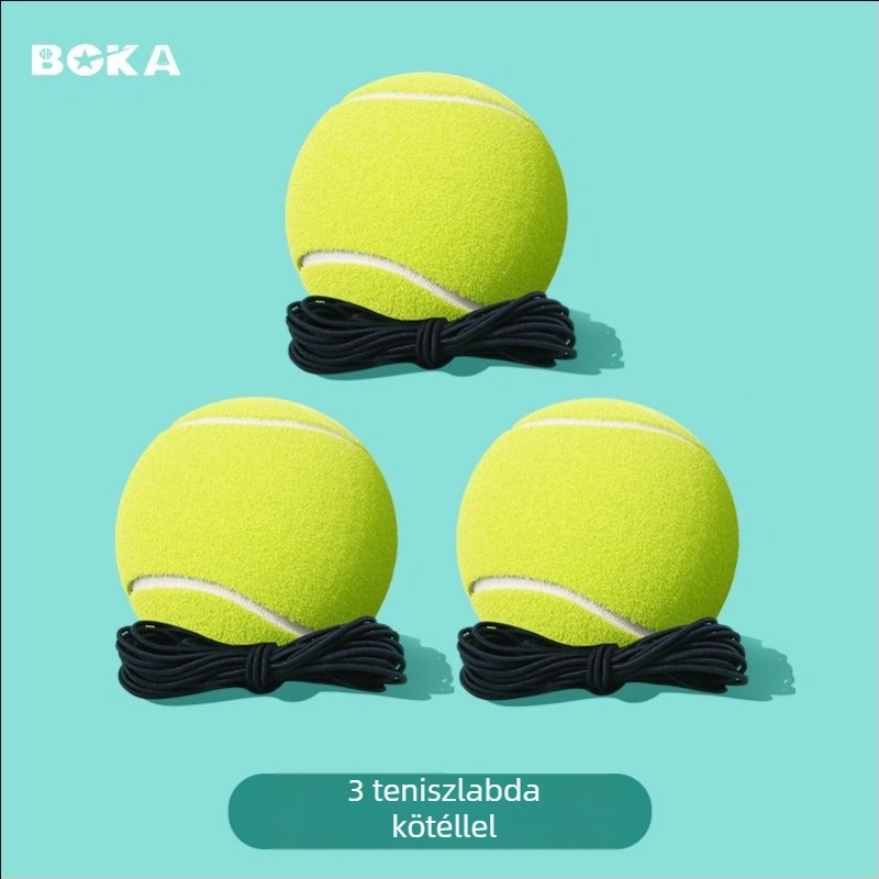 Boca tenisz visszacsatoló edző elasztikus damillal, hordozható, szintetikus rost, tartós, kezdőknek, logó nyomtatható, badminton és tenisz