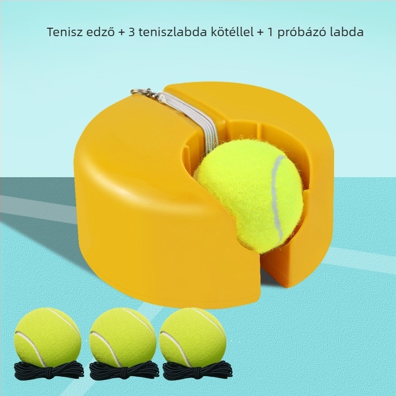 Boca tenisz visszacsatoló edző elasztikus damillal, hordozható, szintetikus rost, tartós, kezdőknek, logó nyomtatható, badminton és tenisz