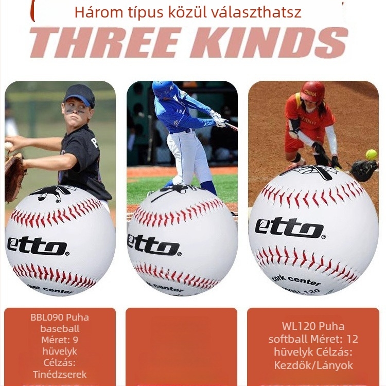 Baseball edzőlabda gyerekeknek – anyag Silk Flower; alkalmas gyermekeknek; kategória: Baseball