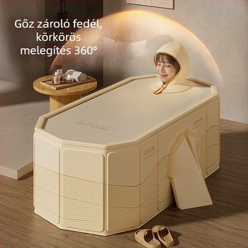 Összecsukható PVC fürdőkád felnőtteknek – szigetelt, vastagodott, gyors nyitású