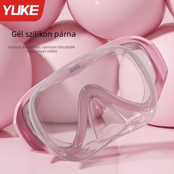 Gyerekeknek szóló úszószemüveg készlet – vízálló, tartalmaz szemüveg, maszk és sznorkel, fél-száraz búvár felszerelés, anyagok: PC, edzett üveg, folyékony szilikon