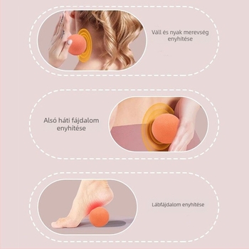 Jóga fascia gömb (földimogyoró alakú gömb) a talp és izomlazítás céljára; anyag: TPE; súly: 100 g; nem felfújható; kategória: jóga gömb