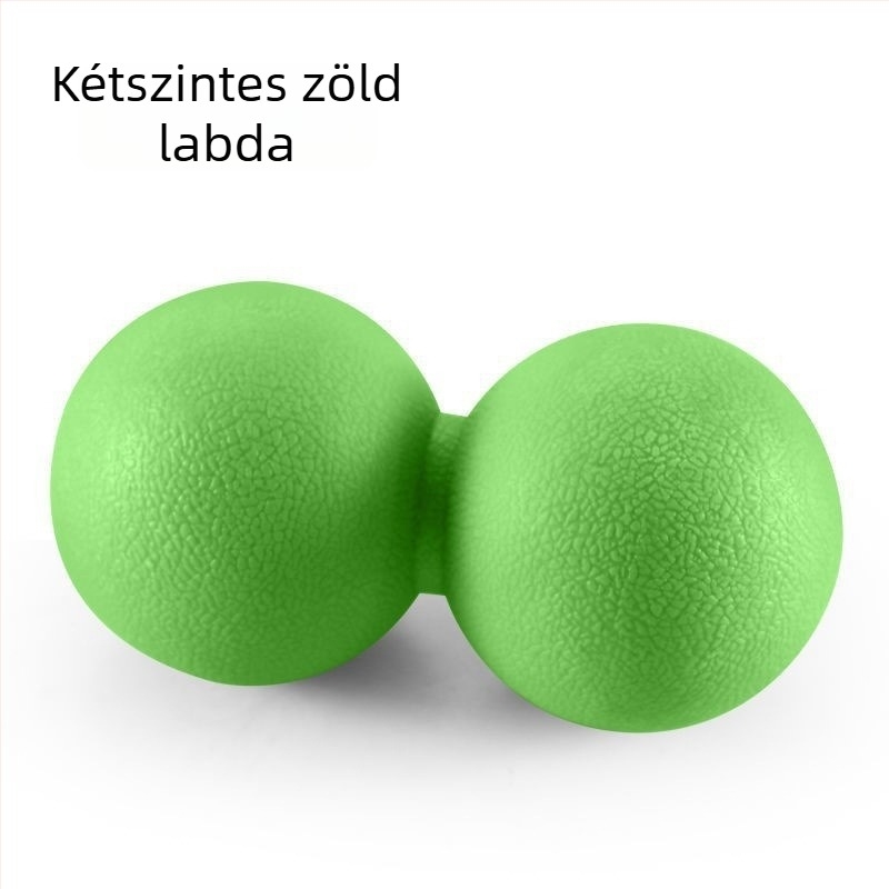 Jóga fascia gömb (földimogyoró alakú gömb) a talp és izomlazítás céljára; anyag: TPE; súly: 100 g; nem felfújható; kategória: jóga gömb