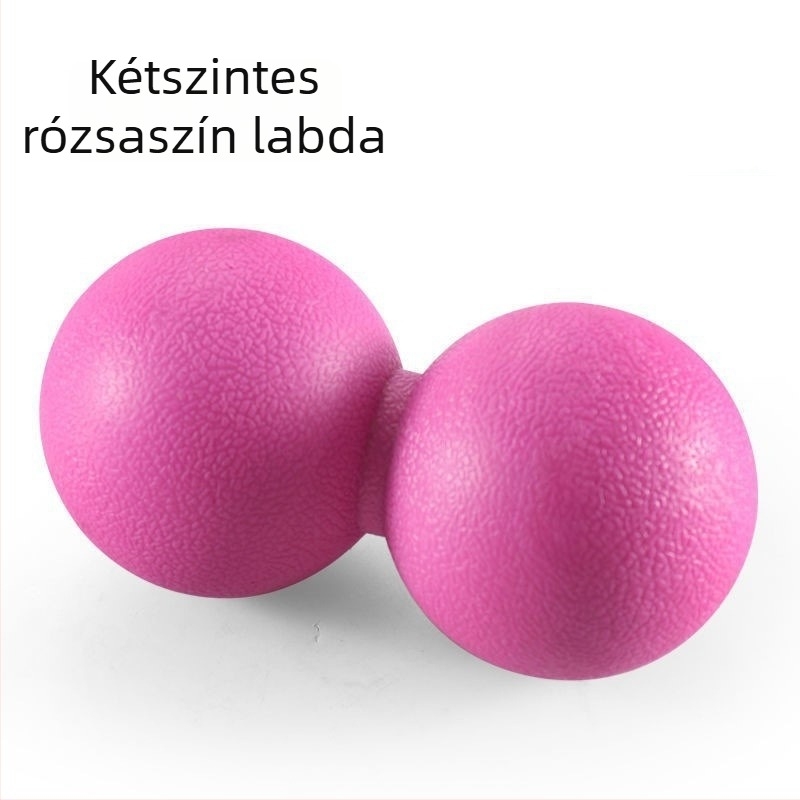 Jóga fascia gömb (földimogyoró alakú gömb) a talp és izomlazítás céljára; anyag: TPE; súly: 100 g; nem felfújható; kategória: jóga gömb