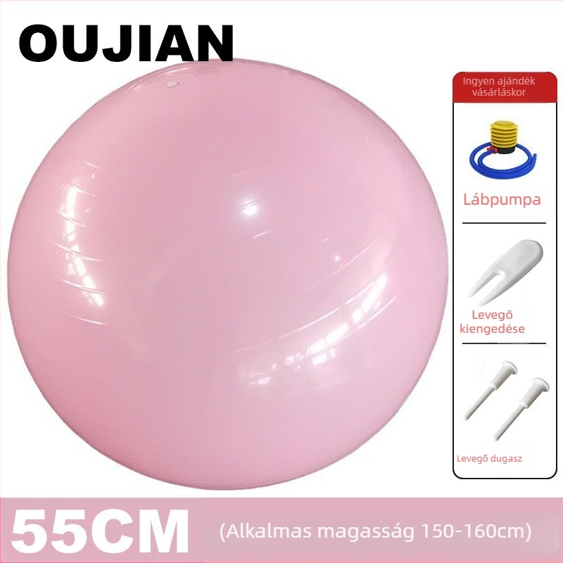 PVC jóga labda, felfújható, 900 g, terhesség alatti edzéshez és gyermekek szenzoros tréningjéhez