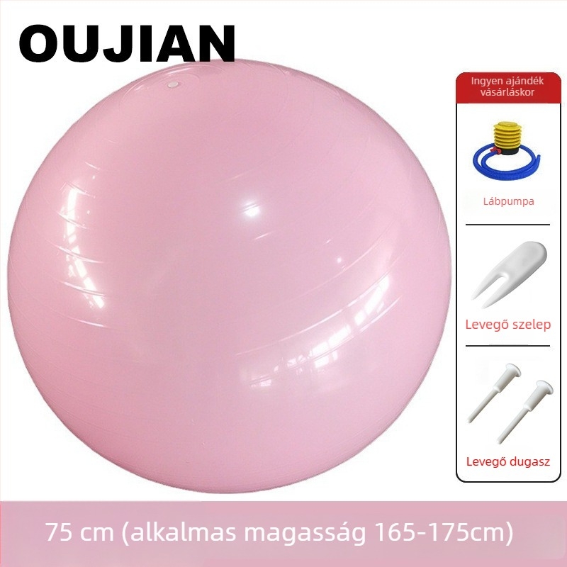 PVC jóga labda, felfújható, 900 g, terhesség alatti edzéshez és gyermekek szenzoros tréningjéhez