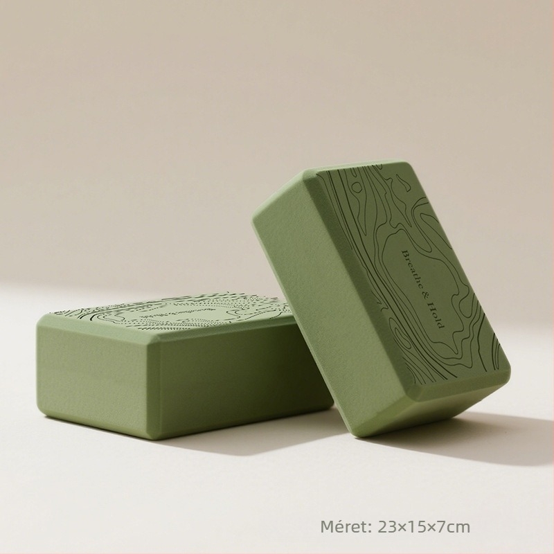 Jógablokk (EVA, 250–260 g, 7,5 mm, Magas sűrűség, Testreszabható logó)