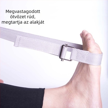 Iyengar-stílusú teljes pamut jóga nyújtóöv megerősített csattal
