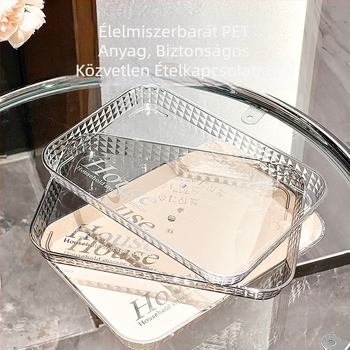 Kocka alakú műanyag tálca poharakhoz, mázas felülettel, könnyű luxus és retro stílus, logó nyomtatás és testreszabás elérhető