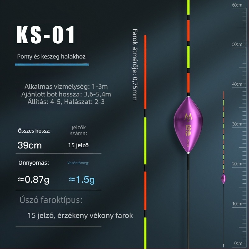 Mingzheng Nano úszó vertikális drifthez – magas érzékenységű úszó, ponty és kárász számára, versenyképes modell