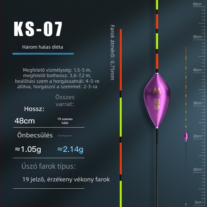 Mingzheng Nano úszó vertikális drifthez – magas érzékenységű úszó, ponty és kárász számára, versenyképes modell