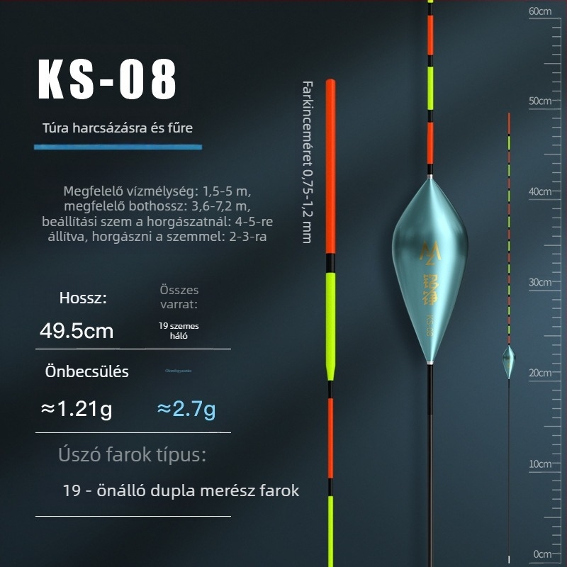 Mingzheng Nano úszó vertikális drifthez – magas érzékenységű úszó, ponty és kárász számára, versenyképes modell