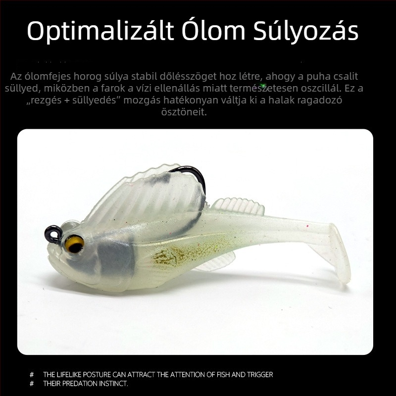 T-farkú ugró műcsali, anti-akadás funkcióval, bass, harcsa, snakehead és mandarin hal számára