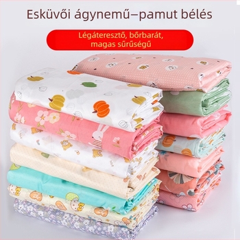 Paplanhuzat poliészter-pamut keverékből, reaktív nyomtatás és festés, testreszabható minták (csíkok, szívek, geometriák, mesefigurák, növények)