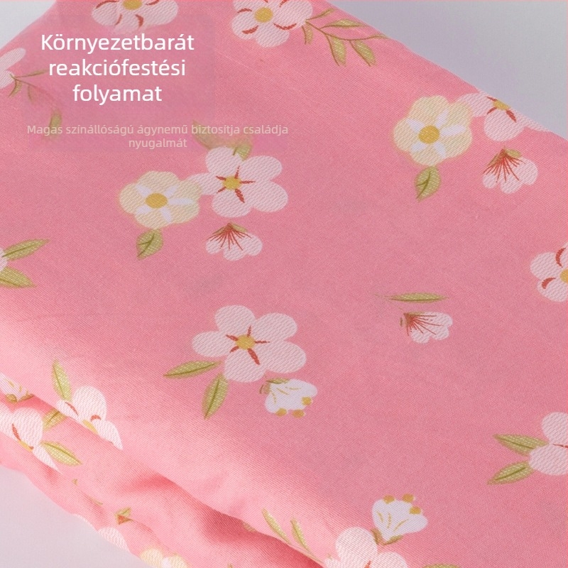 Paplanhuzat poliészter-pamut keverékből, reaktív nyomtatás és festés, testreszabható minták (csíkok, szívek, geometriák, mesefigurák, növények)