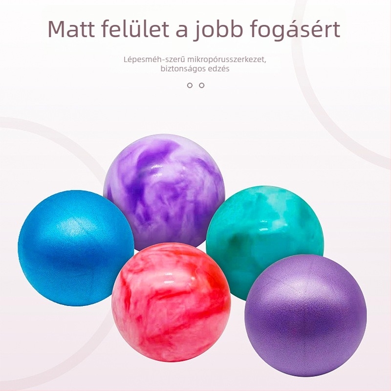25 cm-es PVC Pilates labda, vastag falú, robbanásbiztos, matt felület, jóga és fitnesz használatra