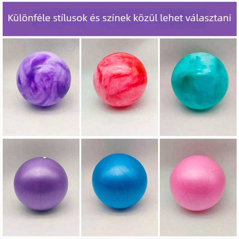 25 cm-es PVC Pilates labda, vastag falú, robbanásbiztos, matt felület, jóga és fitnesz használatra